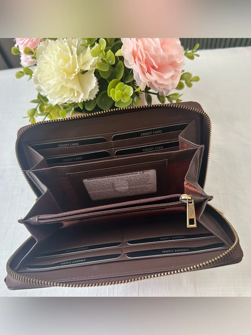 Bull Guard- Leather Crossbody Phone Wallet Purse - Brown